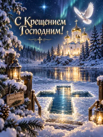 Открытка: Крещение Господне