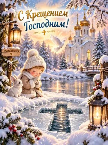 Открытка: Крещение Господне