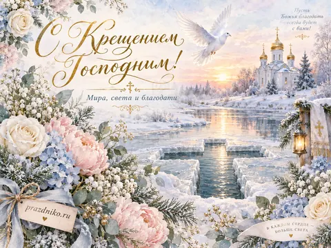 Открытка: Крещение Господне