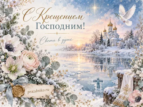 Открытка: Крещение Господне