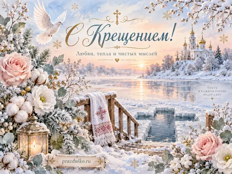 Открытка: Крещение Господне