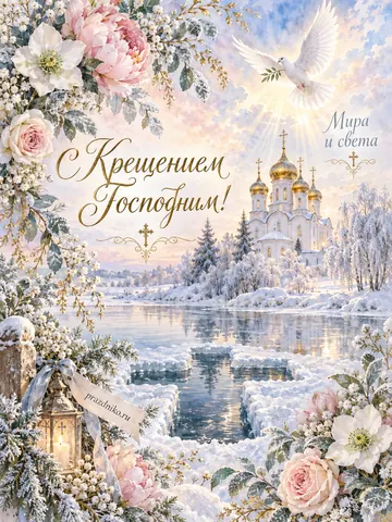 Открытка: Крещение Господне