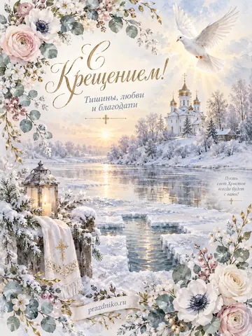Открытка: Крещение Господне