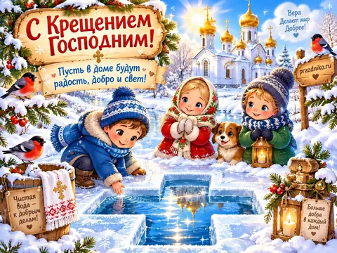 Открытка: Крещение Господне