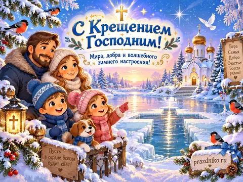 Открытка: Крещение Господне