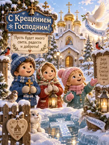 Открытка: Крещение Господне