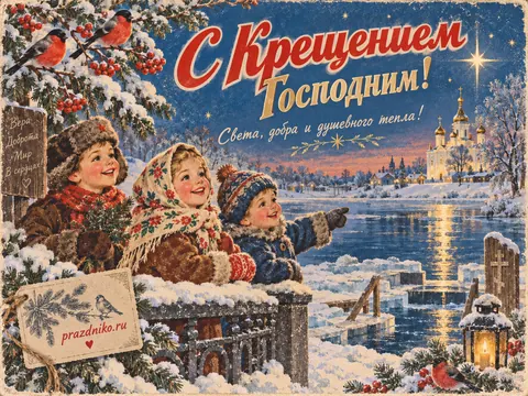 Открытка: Крещение Господне