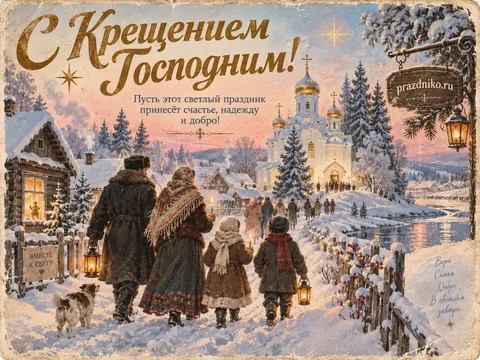 Открытка: Крещение Господне