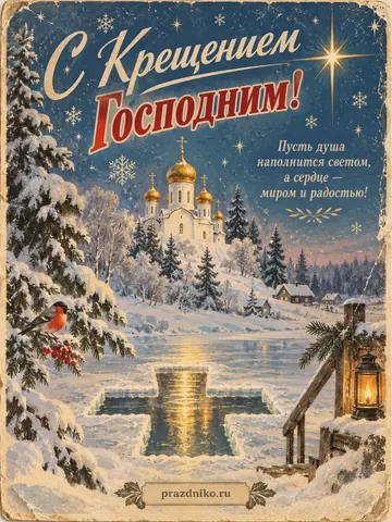 Открытка: Крещение Господне