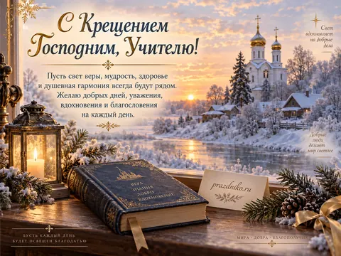 Открытка: Крещение Господне