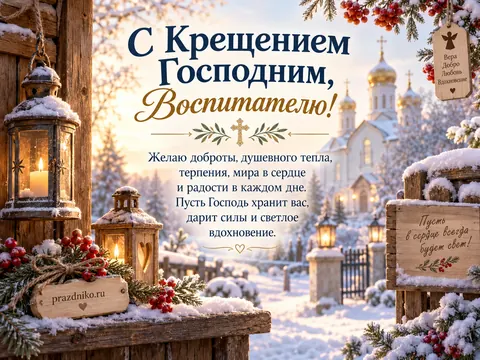 Открытка: Крещение Господне