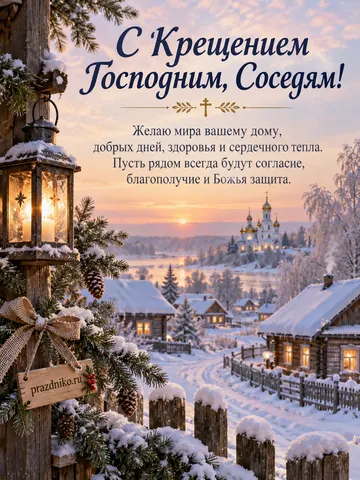 Открытка: Крещение Господне