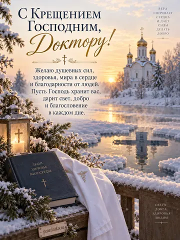 Открытка: Крещение Господне