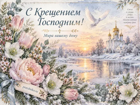 Открытка: Крещение Господне