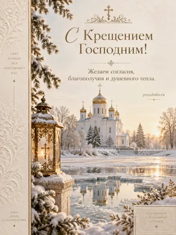 Открытка: Крещение Господне