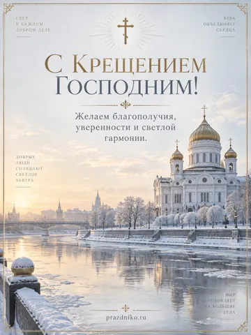 Открытка: Крещение Господне