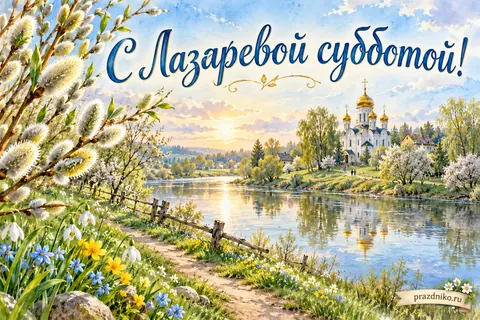 Открытка «Лазарева суббота»: С Лазаревой субботой!