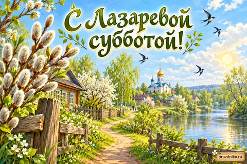 Открытка «Лазарева суббота»: С Лазаревой
субботой!