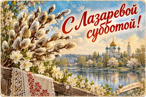 Открытка «Лазарева суббота»: С Лазаревой
субботой!