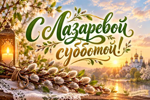 Открытка «Лазарева суббота»: С Лазаревой
субботой!