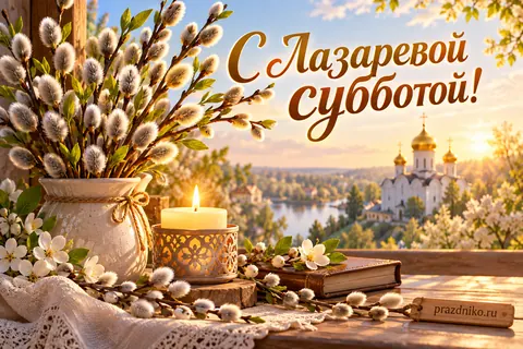 Открытка «Лазарева суббота»: С Лазаревой
субботой!