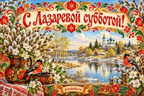 Открытка «Лазарева суббота»: С Лазаревой субботой!