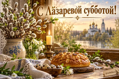 Открытка «Лазарева суббота»: С Лазаревой субботой!