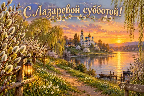 Открытка «Лазарева суббота»: С Лазаревой субботой!