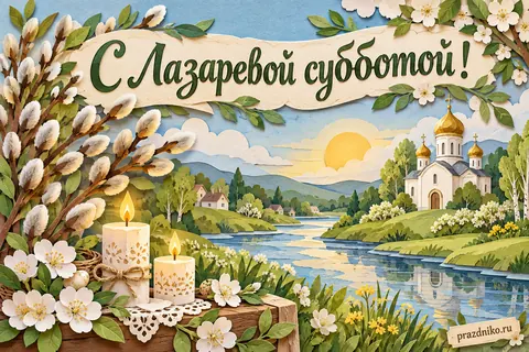 Открытка «Лазарева суббота»: С Лазаревой субботой!