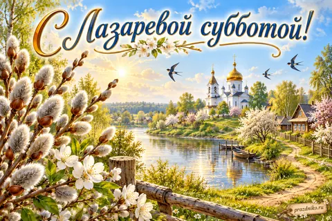 Открытка «Лазарева суббота»: С Лазаревой субботой!