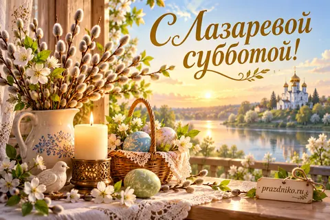 Открытка «Лазарева суббота»: С Лазаревой субботой!