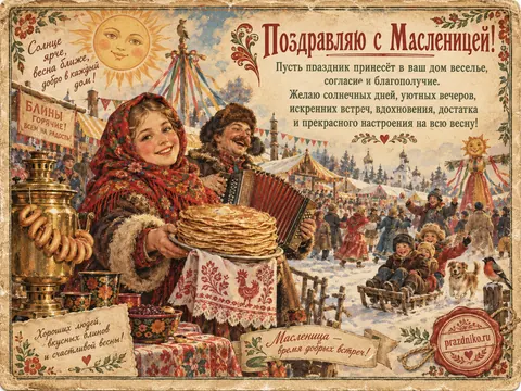 Открытка: Масленица