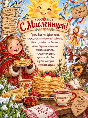 Открытка: Масленица