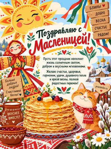 Открытка: Масленица
