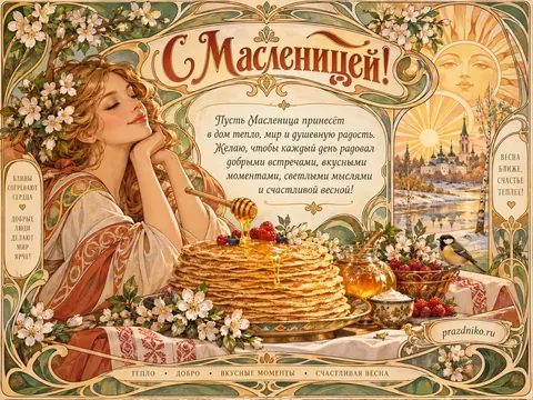 Открытка: Масленица