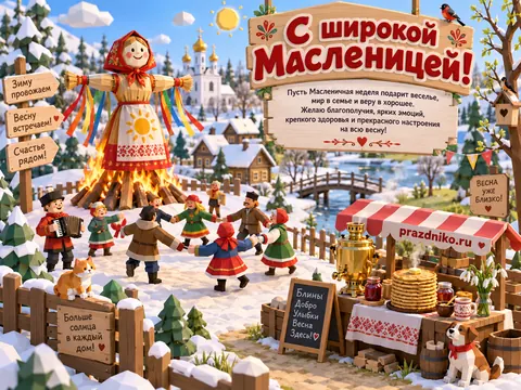 Открытка: Масленица
