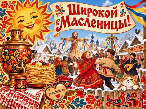 Открытка: Масленица
