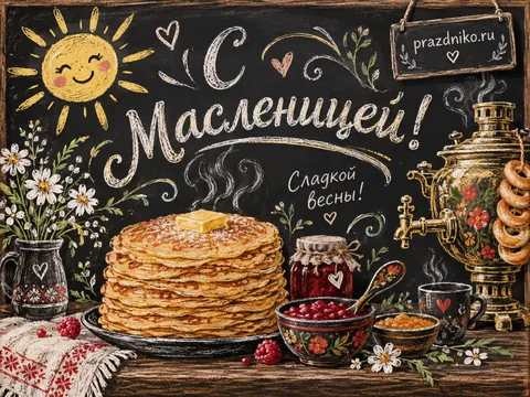 Открытка: Масленица