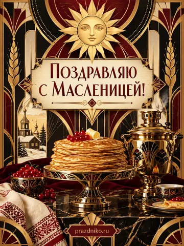Открытка: Масленица