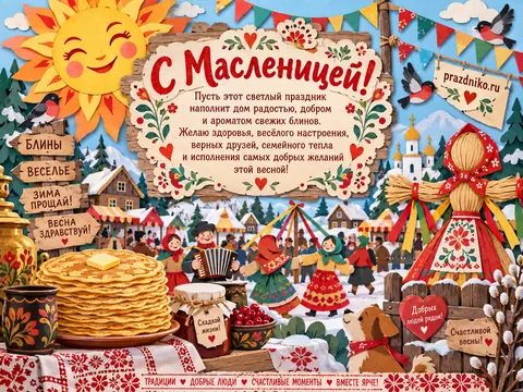 Открытка: Масленица
