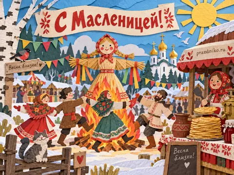 Открытка: Масленица