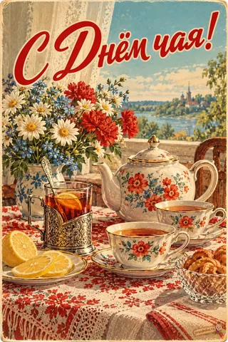 Открытка «Международный день чая»: С Днём чая!