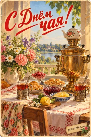 Открытка «Международный день чая»: С Днём чая!
