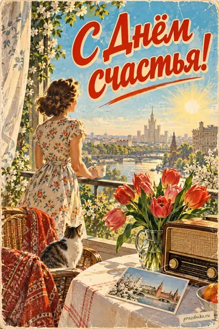 Открытка «Международный день счастья»: С Днём счастья!