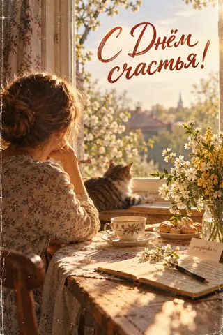 Открытка «Международный день счастья»: С Днём
счастья!