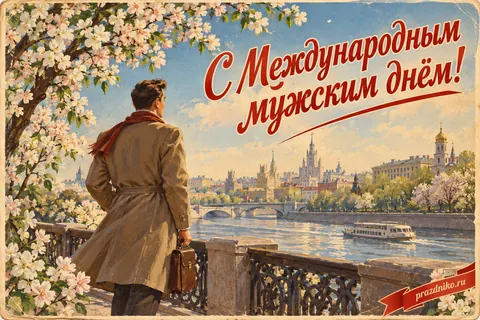 Открытка «Международный мужской день»: С Международным мужским днём!