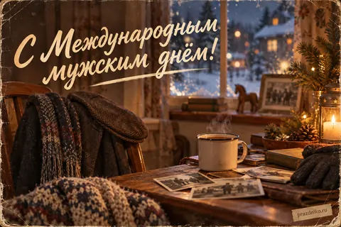 Открытка «Международный мужской день»: С Международным мужским днём!