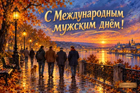 Открытка «Международный мужской день»: С Международным мужским днём!