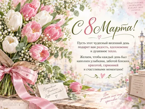 Открытка: 8 Марта