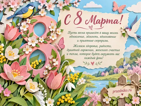 Открытка: 8 Марта